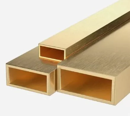 Tubes rectangulaires en laiton de trois sections